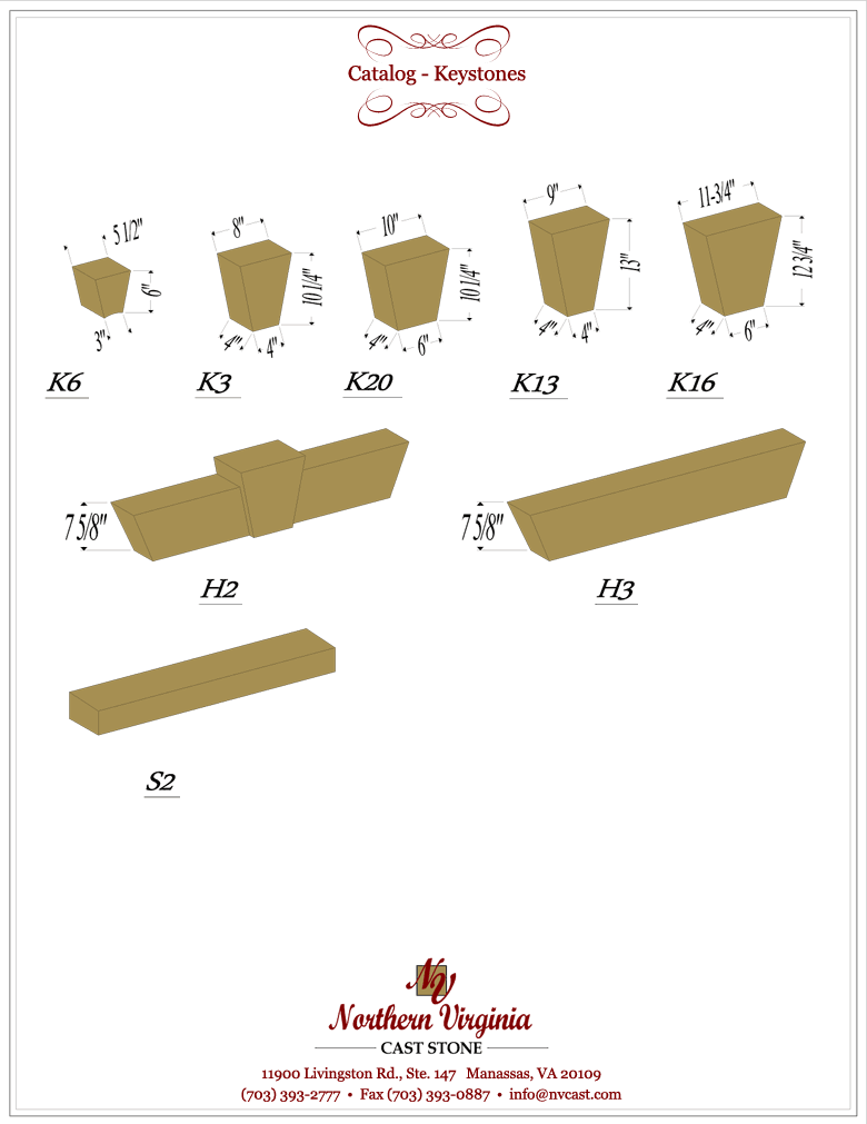 Catalog sheet - Keystones